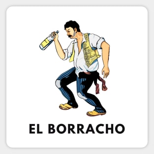 El Borracho Tshirt Mexican Loteria Icon Magnet